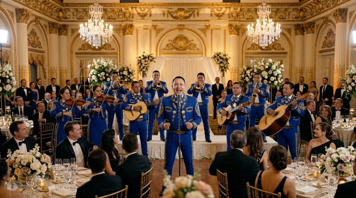 Mariachi Vasos de Honra tocando en un evento